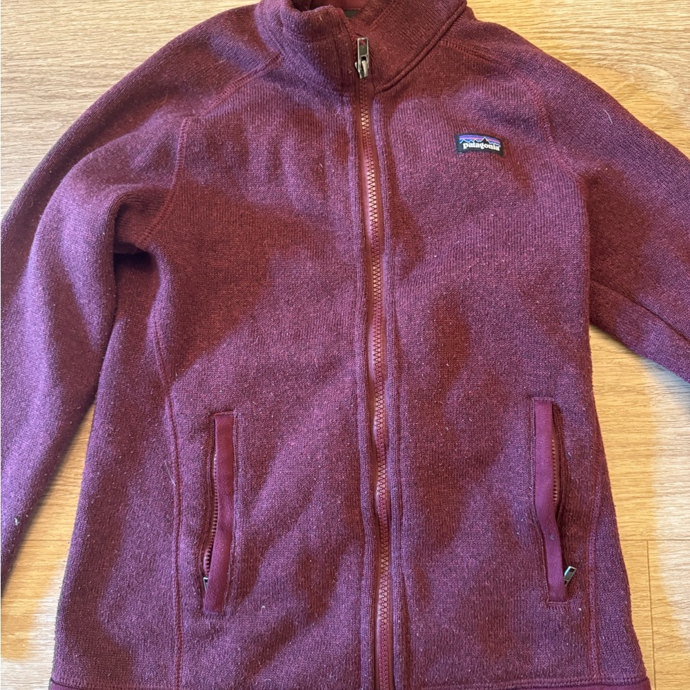 Patagonia Kids Burgundy Fleece Jacket